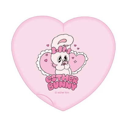 Esther Bunny｜heart shaped mirror comb｜ 8.6cm x 9.3cm x 0.8cm approx.