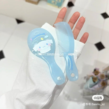 Sanrio｜Cinnamoroll Plump Cheeks Case Mirror &amp; Comb｜19×3×9cm approx.
