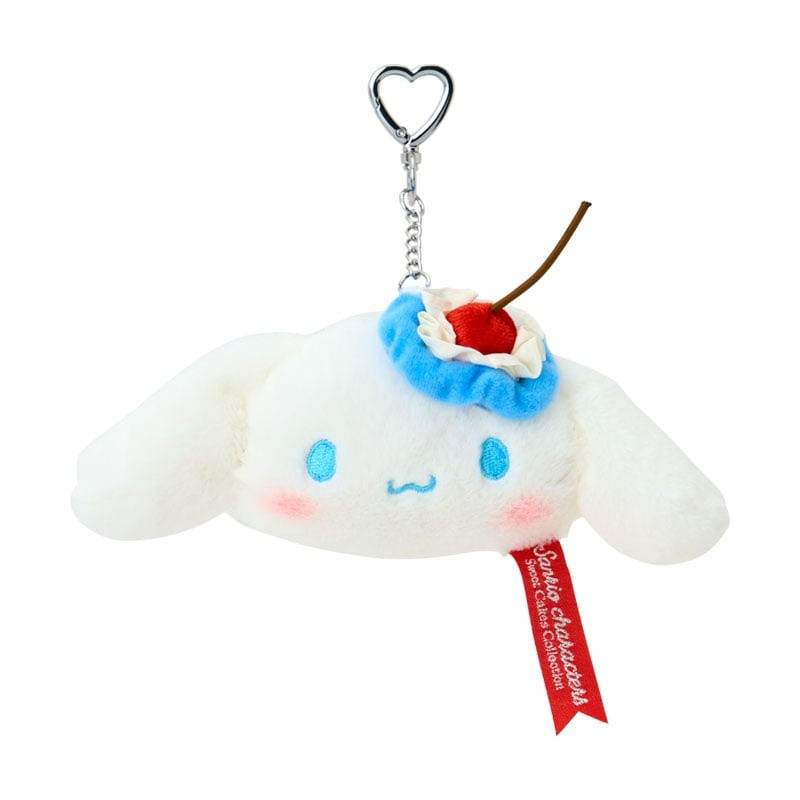 Sanrio｜Sweet Cakes Sky Blue Cherry Collection Plush Carabiner Pouch｜19×5.5×8cm approx.