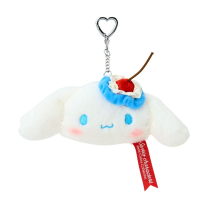 Sanrio｜Sweet Cakes Sky Blue Cherry Collection Plush Carabiner Pouch｜19×5.5×8cm approx.