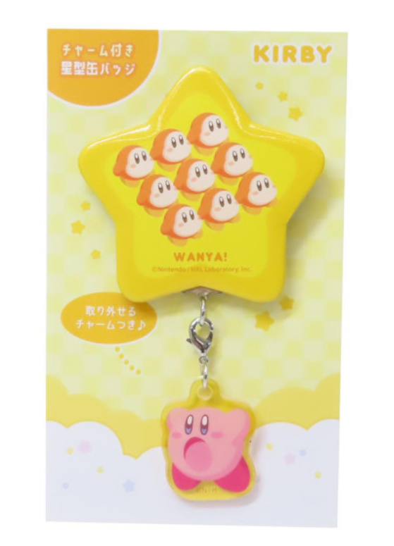 Kirby星之卡比｜ Can Badge - Kirby &amp; Waddle Dee 可爱角色吊饰星星徽章｜约60×110×5mm