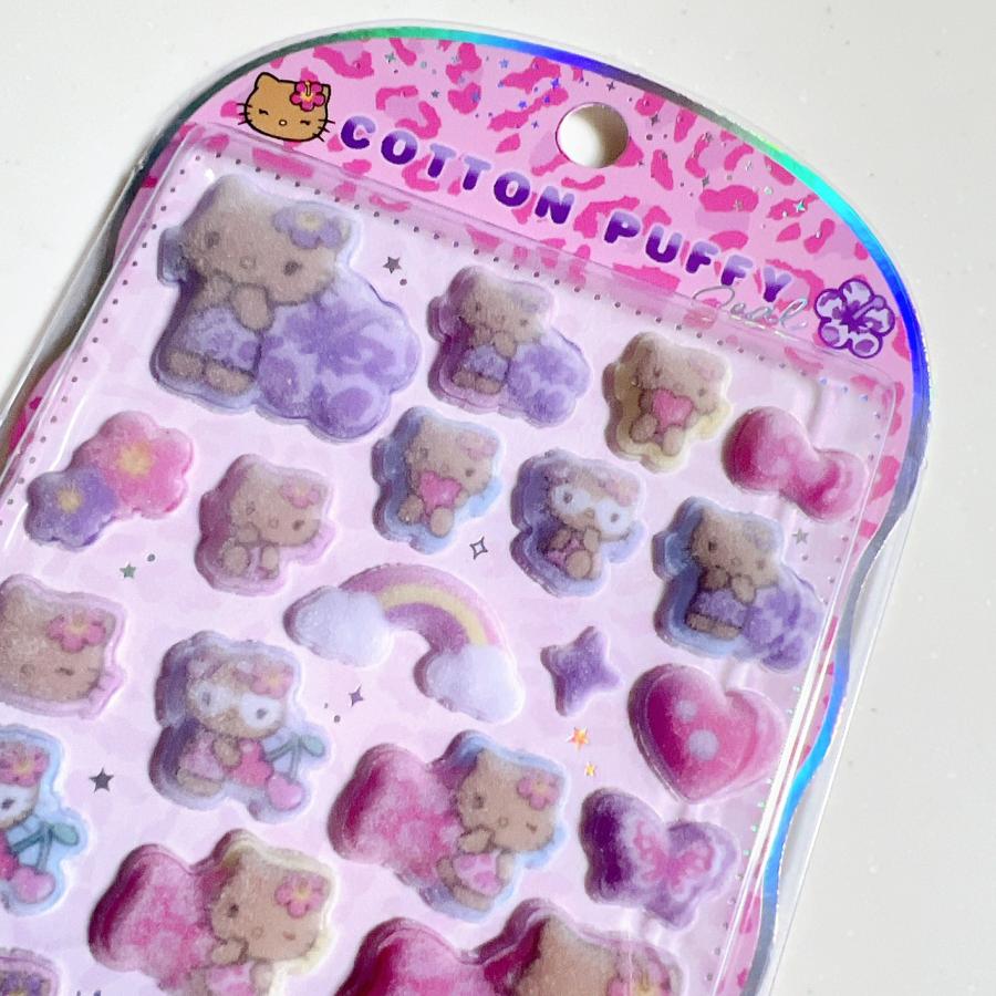 Sanrio｜Hello Kitty Cotton Puffy Stickers｜200 x 95 mm approx.