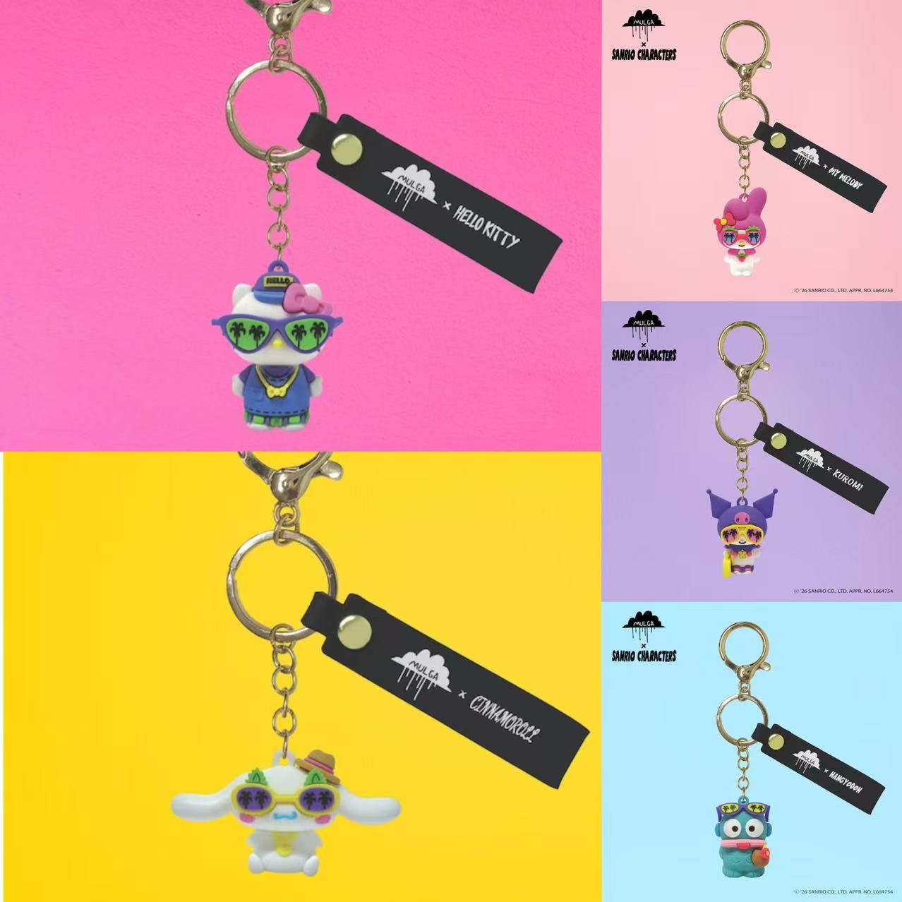 Sanrio｜Mulga Mascot Keychain｜30×45×25mm approx.