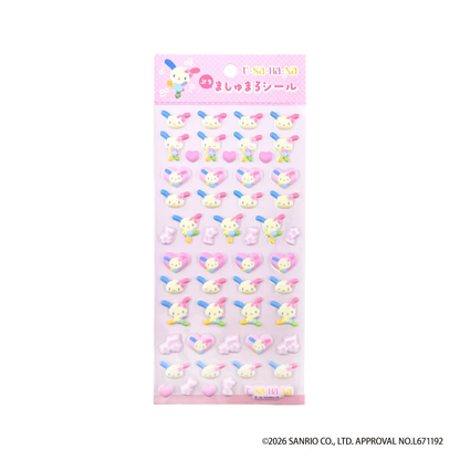 Sanrio｜Characters Usahana Petit Marshmallow Stickers｜H15 x W15 x D1.5mm approx.