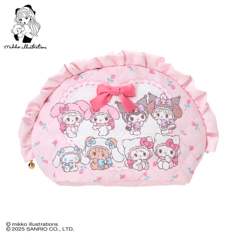 Sanrio|Mikko Illustrations Characters Pouch|13cm W x 7cm D x 9.5cm approx.