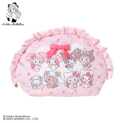 Sanrio｜Mikko Illustrations Characters Pouch｜13cm W x 7cm D x 9.5cm approx.