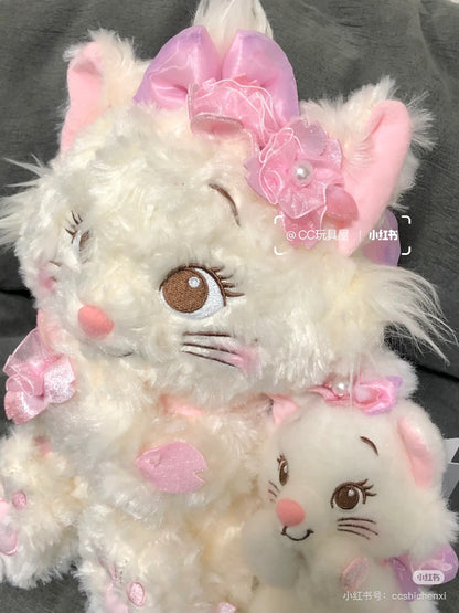Disney迪士尼｜ Cherry Blossom Sakura 2025Collection  PlushToy 东迪2025年限定樱花粉坐姿可爱角色毛绒玩偶/公仔/超好摸玫瑰卷毛｜ 约25.5×23×20cm