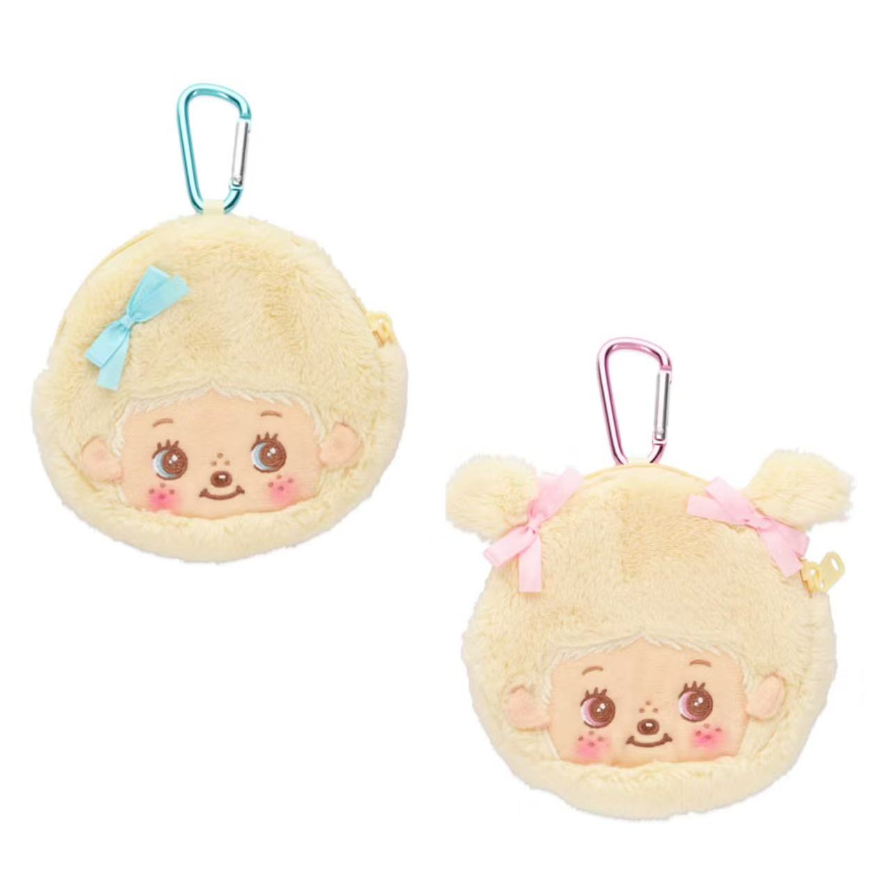 Monchhichi｜Babychichi Mini Pouch with Carabiner｜H11 x W12 x D2.5cm approx.