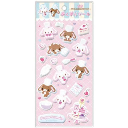 Sanrio｜Sugarbunnies Tea Party Puffy Stickers｜H185 x W95 x D2mm approx.