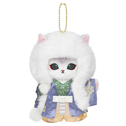 Mofusand｜ Kabuki Lion Parent Mascot Holder /Plush Keychain White｜170×115×150mm approx.