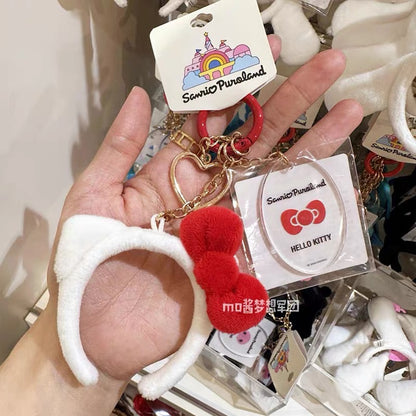 Sanrio三丽鸥｜彩虹乐园系列Hello Kitty凯蒂猫毛绒发箍亚克力吊牌爱心钥匙扣挂件/包挂