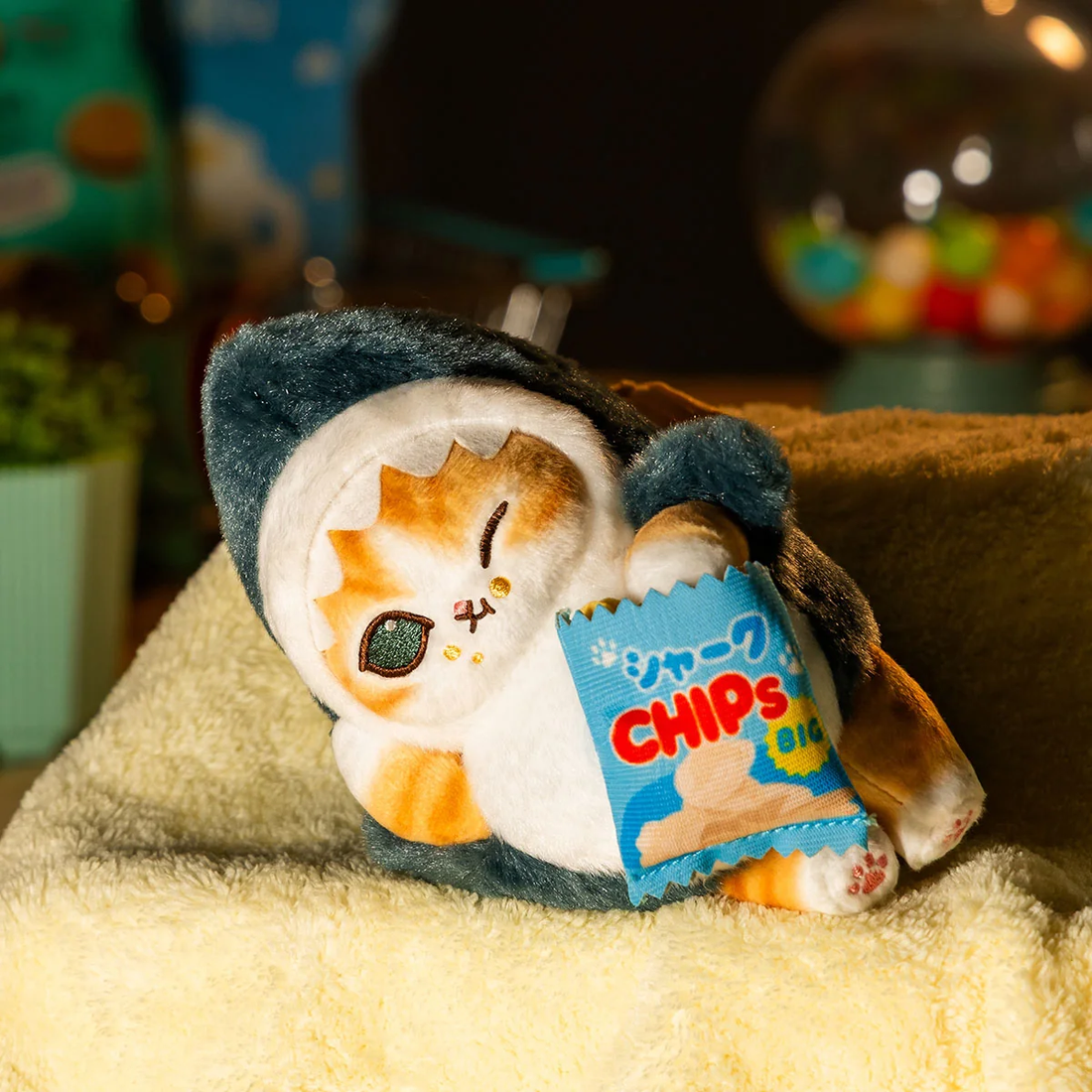 Mofusand｜Lazy Potato Chip Shark Meow Mascot Holder /Plush Keychain｜90×155×120mm approx.