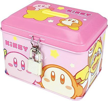 Kirby｜Kirby &amp; Waddle Dee Can Piggy Bank with Lock Case｜H84 x W113 x D83mm approx.