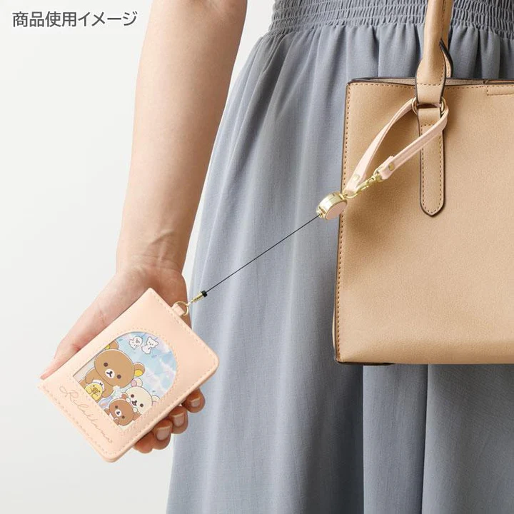 Rilakkuma｜Rainy Day to Sunny Pass Case Card Holder &amp; Reel｜110×80mm approx.