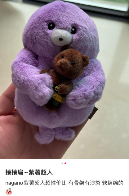 Nagano自嘲熊｜Characters Strong Nakama Fluffy Plush强壮肌肉迷你毛茸茸玩偶摆件/公仔/内有骨架和沙袋可摆造型｜約H150×W130×D70mm