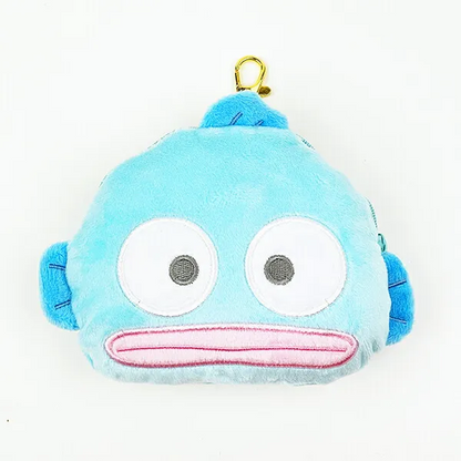 Sanrio｜Sanrio｜Plush Big Face Telescopic Ticket Card Holder/Keychain｜11.2 x 13.3 x 4 cm approx.