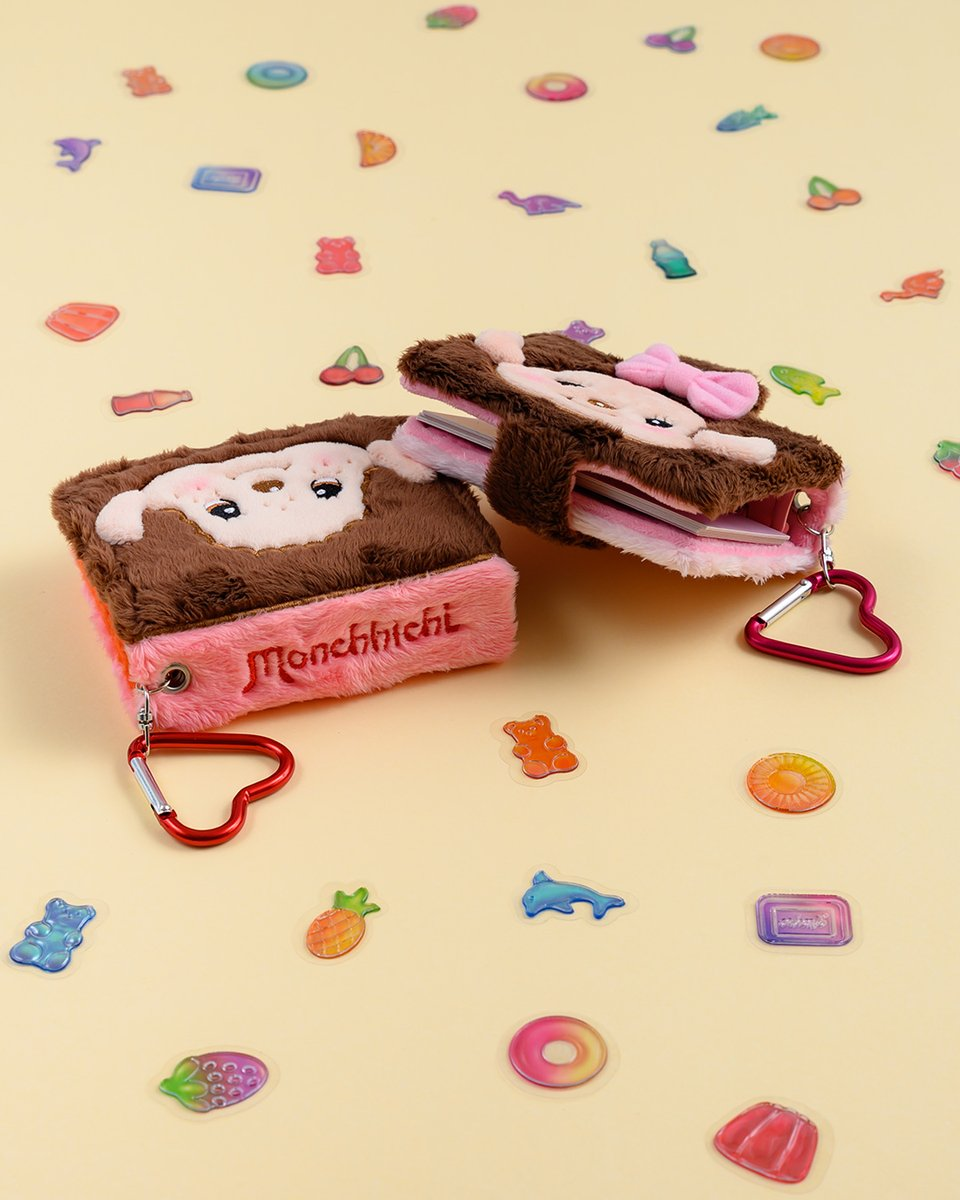 Monchhichi｜Fluffy Sticker Book｜ H9 x W10.5 x D3.5cm approx.