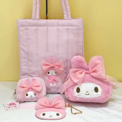 Sanrio三丽鸥｜My Melody Birthday 50th Anniversary Princess Ribbon Tote Bag 美乐蒂50周年生日粉桃甜心系列托特包/单肩包｜约40.2 x 35.7 x 7.9cm