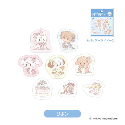 mikko illustrations｜Flake Sticker｜24 Sheets