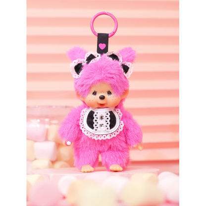 Monchhichi｜Sekiguchi WITH BIB Mascot Holder /Plush Keychain｜H14cmapprox.