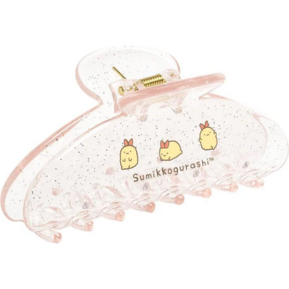 Sumikko gurashi｜Ebifurai no Shippo Fried Shrimp Tail Clear Glitter Hair Claw Clip｜ 45×110×50mm approx.