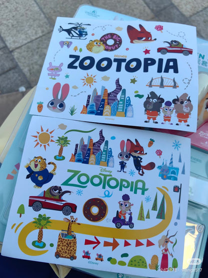 Disney迪士尼｜《疯狂动物城》Judy朱迪&amp;Nick尼克城市探索指南可爱卡套/磁贴套装