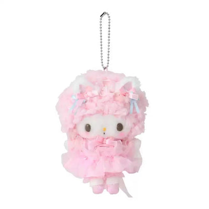 【limit 1】Sanrio｜White Cat Ballerina Mascot Holder /Plush Keychain｜9.5 x 6 x 13cm approx.