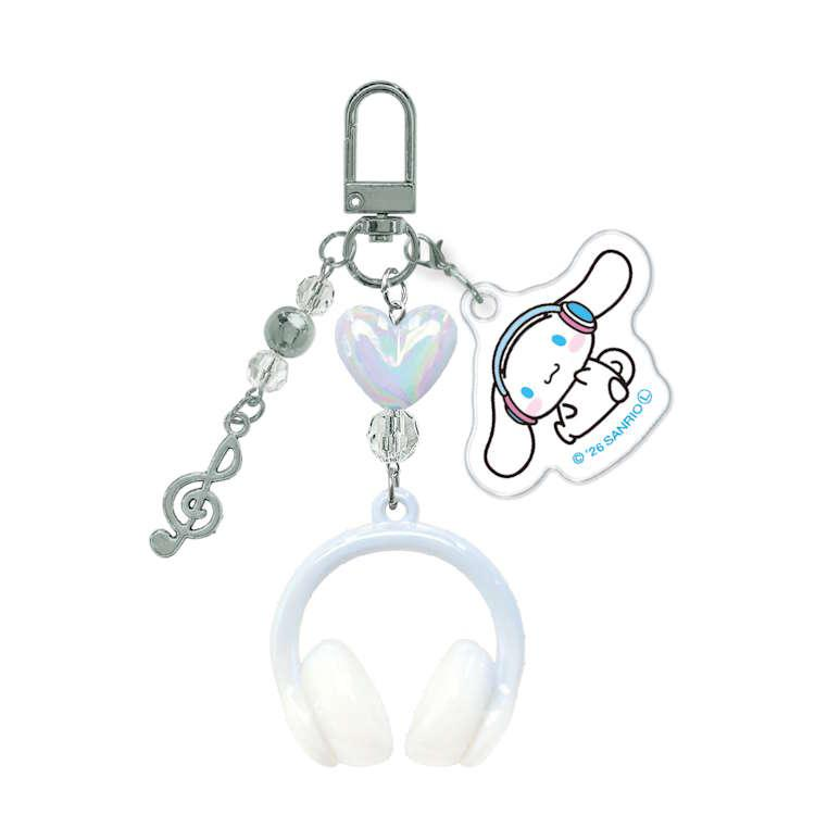 Sanrio｜Headphone Music Notes Triple Charm Keychain/Keyring｜110×50×15mm approx.