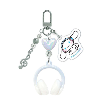 Sanrio｜Headphone Music Notes Triple Charm Keychain/Keyring｜110×50×15mm approx.