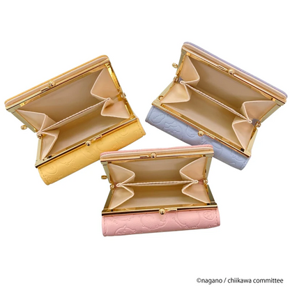 Chiikawa｜Wallet with button closure and satin ribbon/Trifold Walle｜77×106×30mm approx.