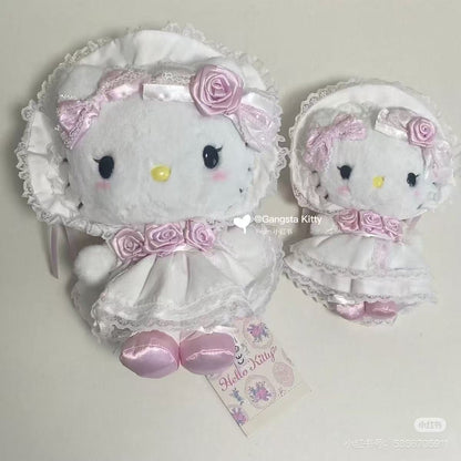 【Restock incoming】Sanrio｜White Frill Design Mascot Holder /Plush Keychain｜13.5×7.5×18cm approx.