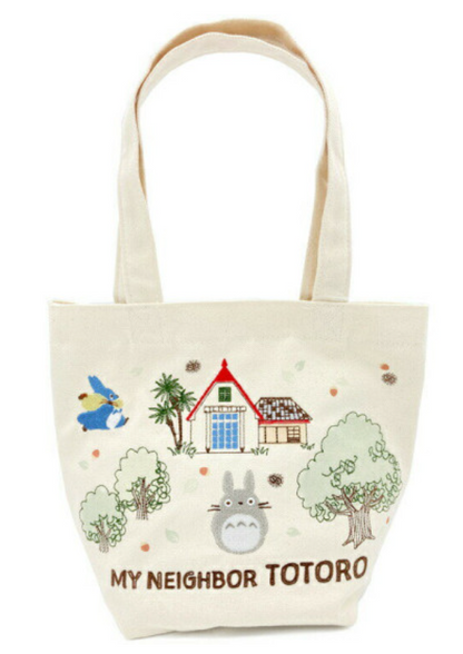 My neighbor totoro｜Ghibli Embroidery Mini Tote Bag｜H26×W32×D15cm approx.