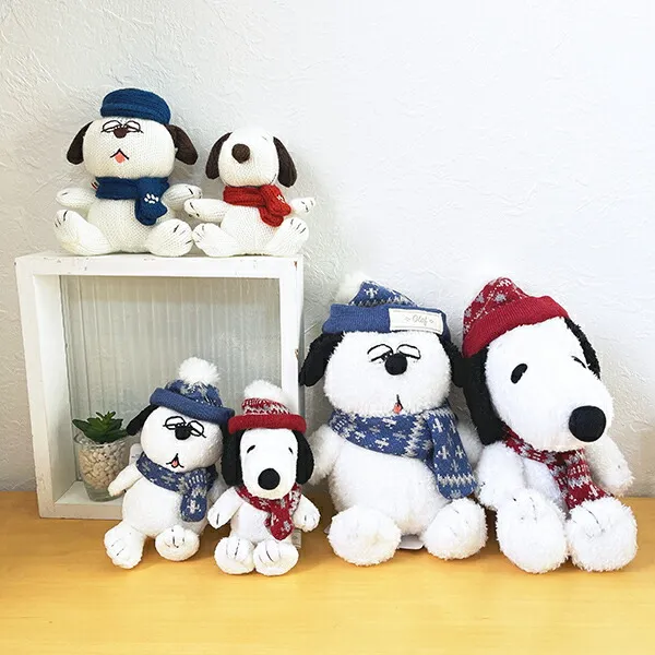 Snoopy｜Peanuts knit scarf Plush Dolls/Plush Toy｜H19×W13×D13cm approx.