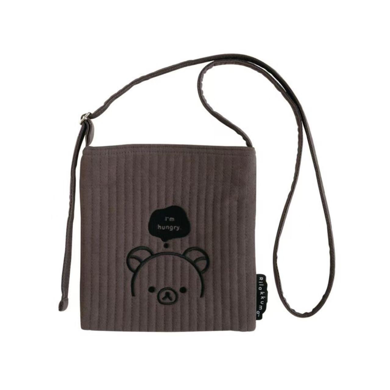 Rilakkuma｜San-x Basic Rilakkuma Monochrome Quilted Pochette Crossbody Shoulder Bag｜220×210mm approx.