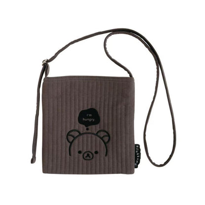 Rilakkuma｜San-x Basic Rilakkuma Monochrome Quilted Pochette Crossbody Shoulder Bag｜220×210mm approx.