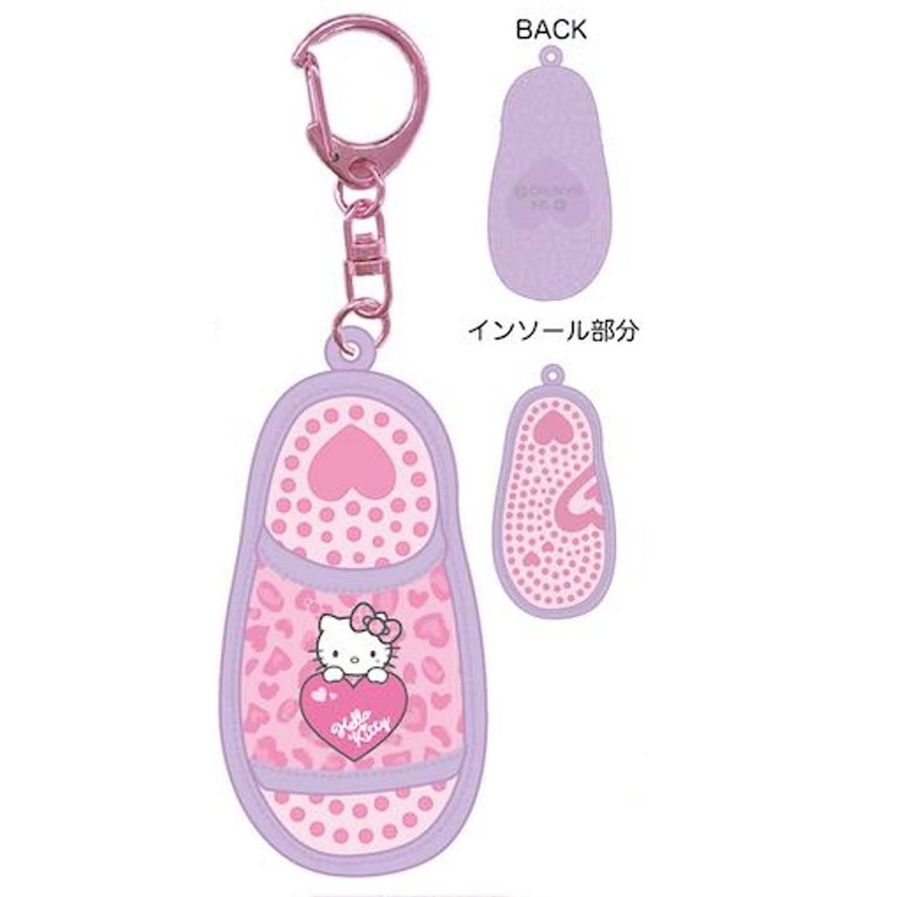 Hello Kitty凯蒂猫｜Mini Sandal Key Holder Zebra/Gogo Gal Collection怀旧复古辣妹系列凉鞋拖鞋造型可爱角色钥匙扣挂件/包挂｜约H67 x W32 x D15 mm