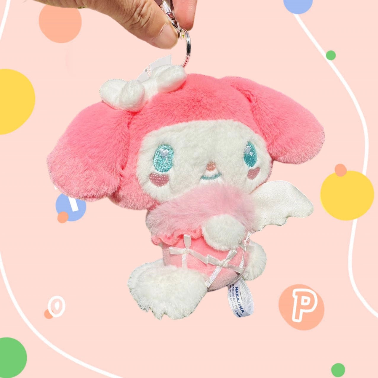 Sanrio三丽鸥｜Nakajima Sanrio C Mint Angel MC薄荷天使系列可爱角色毛绒玩偶挂件/包挂｜约6.0 x 13.5 x 13.0cm