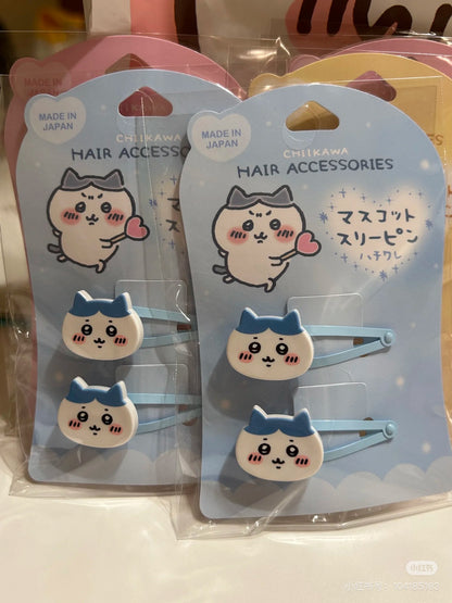 Chiikawa 吉伊卡哇｜Mascot Hair Clip亚克力发夹/刘海夹/1对｜约各H20×W57mm