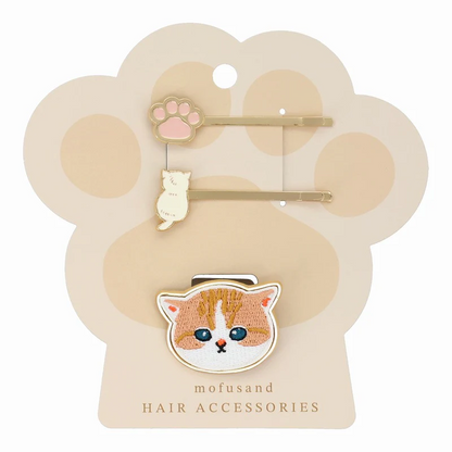 Mofusand｜Hairpin &amp; hair elastic｜3 piece