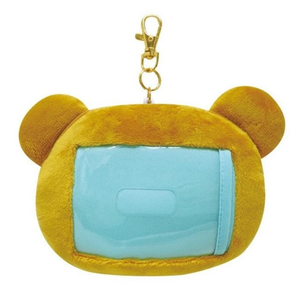 Rilakkuma｜Die-Cut Face Reel Coin Purse/Pass Case｜H120 x W150 x D45mm approx.