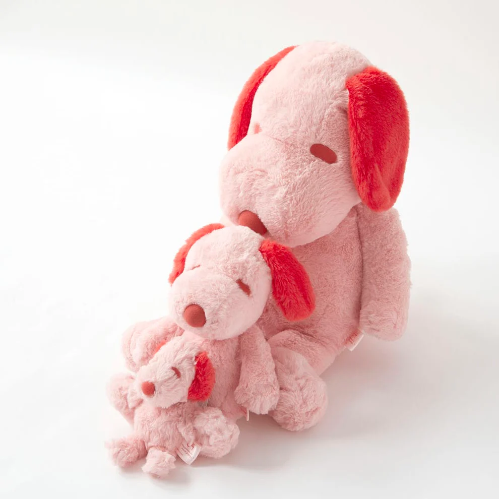 Snoopy｜Peanuts &quot;Happiness is a warm puppy..&quot;pink Plush Dolls/Plush Toy ｜H38 x W25 x D24cm