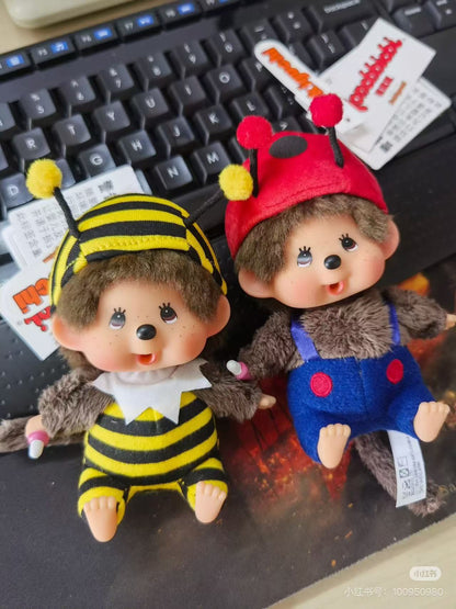 Monchhichi｜ Kao Deka  Mascot Holder /Plush Keychain｜H11 x W8 x D6cm approx.