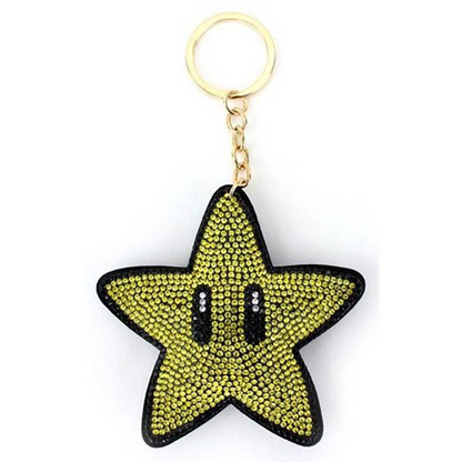 Nintendo｜Mario Glitter Deco Key Holder Keychain/Keyring｜88×85×20mm approx.