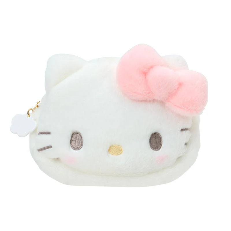 Sanrio｜Nap on Fluffy White Cloud Face-shaped Pouch 15×2.5×11.5cm approx.