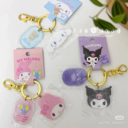 Sanrio三丽鸥｜Acrylic Face Keychain角色大赏可爱脸型亚克力钥匙扣挂件/钥匙圈/又厚又透很有质感｜约4×0.4×3.5cm