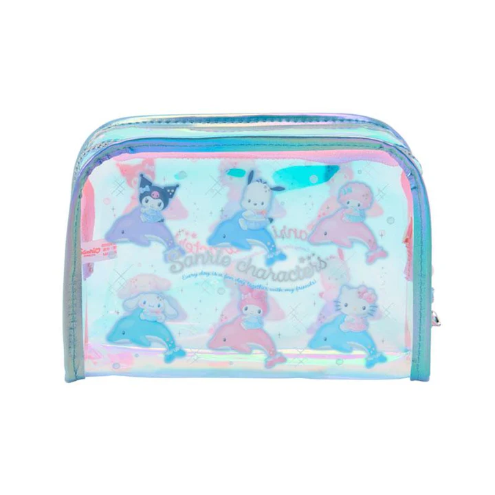 Sanrio｜Shiny Dolphin Characters PVC Pouch｜W17×D7×H11.5cm approx.