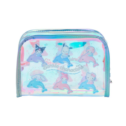 Sanrio｜Shiny Dolphin Characters PVC Pouch｜W17×D7×H11.5cm approx.