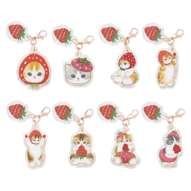 Mofusand｜Merci Strawberry  Mini Acrylic Charms mystery bag/blind box/All 8 types｜1pcs