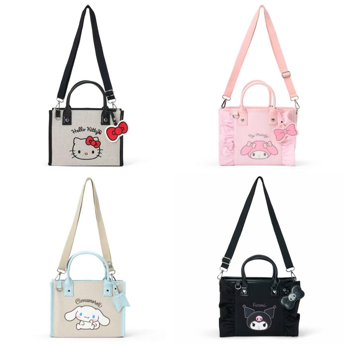 Sanrio｜Square 2way Bag with Charm｜W25×D12×H19cm approx.