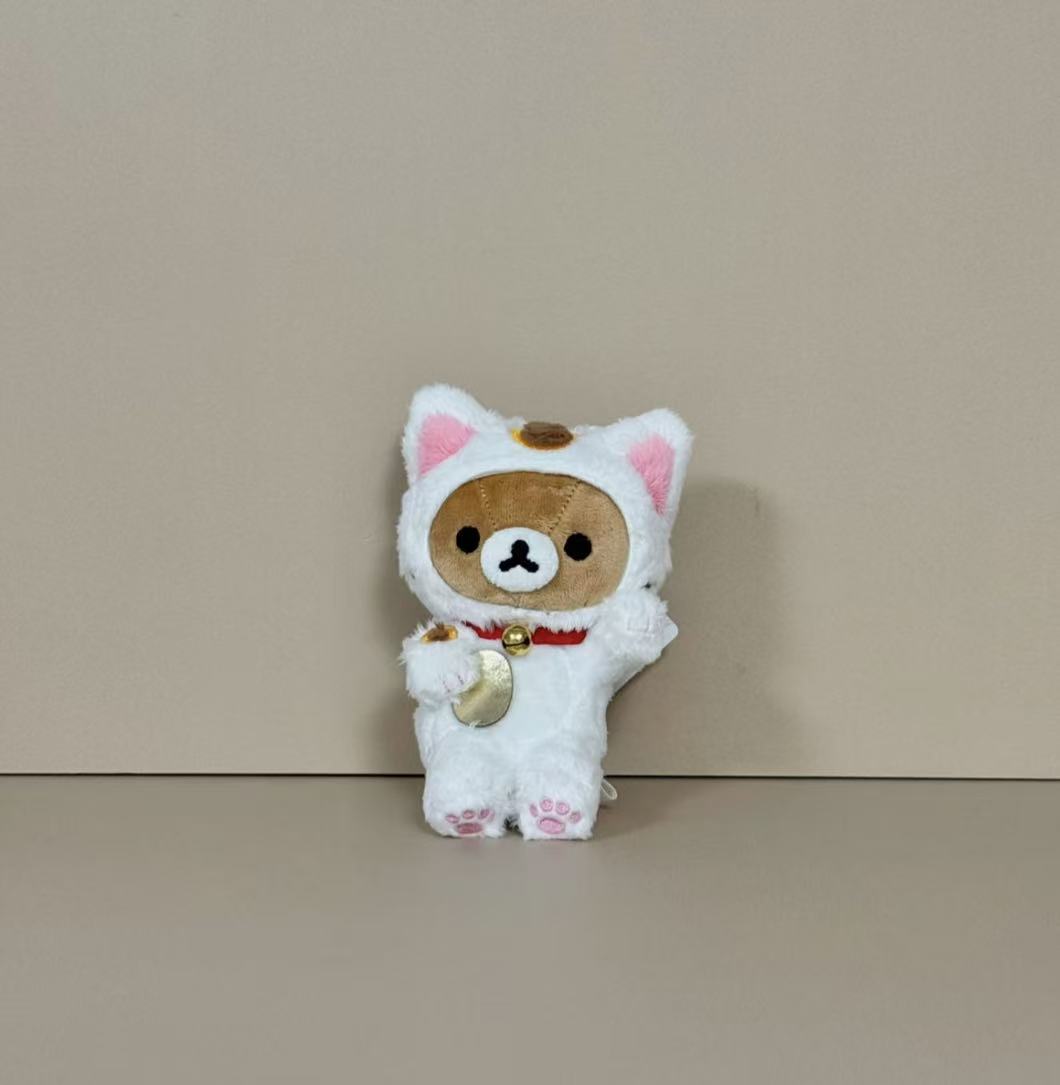 Rilakkuma｜lucky cat Mascot Holder /Plush Keychain